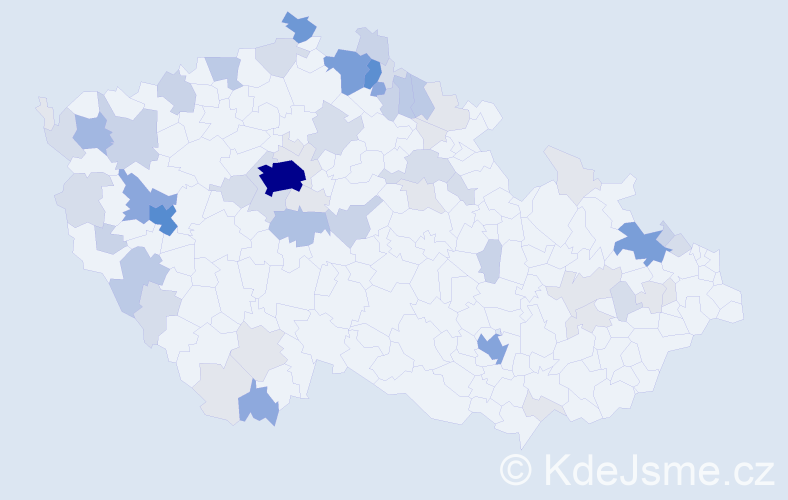 Příjmení: 'Klinger', počet výskytů 228 v celé ČR