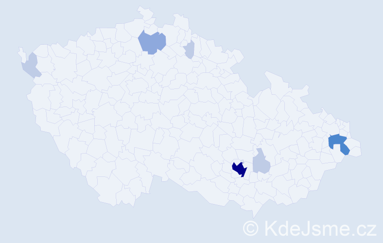 Příjmení: 'Eichová', počet výskytů 20 v celé ČR