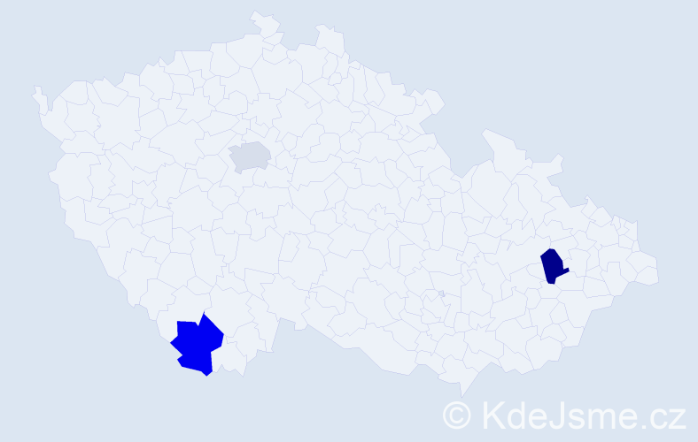 Příjmení: 'Karageorgieva', počet výskytů 3 v celé ČR
