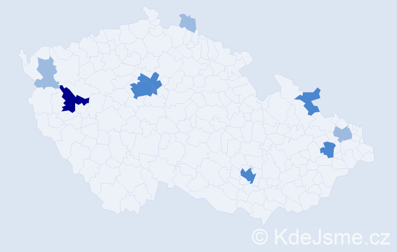 Příjmení: 'Slamová', počet výskytů 18 v celé ČR