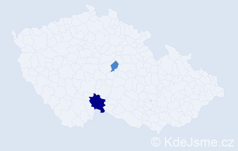 Příjmení: 'Miščiková', počet výskytů 4 v celé ČR