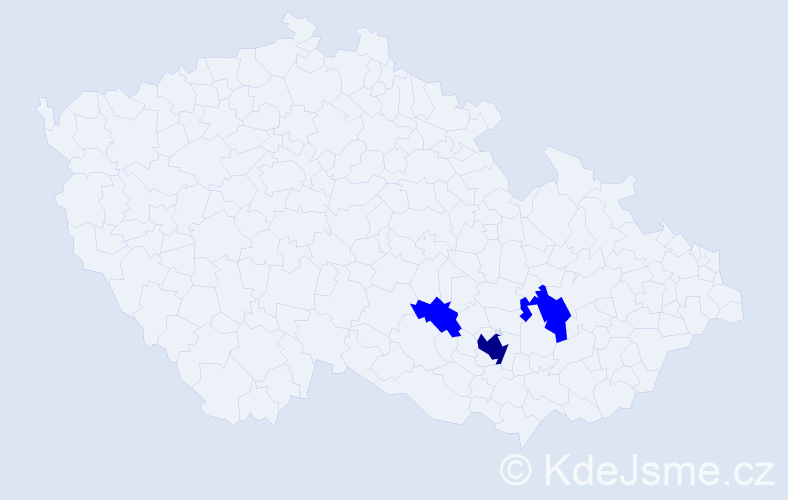 Příjmení: 'Radači', počet výskytů 7 v celé ČR