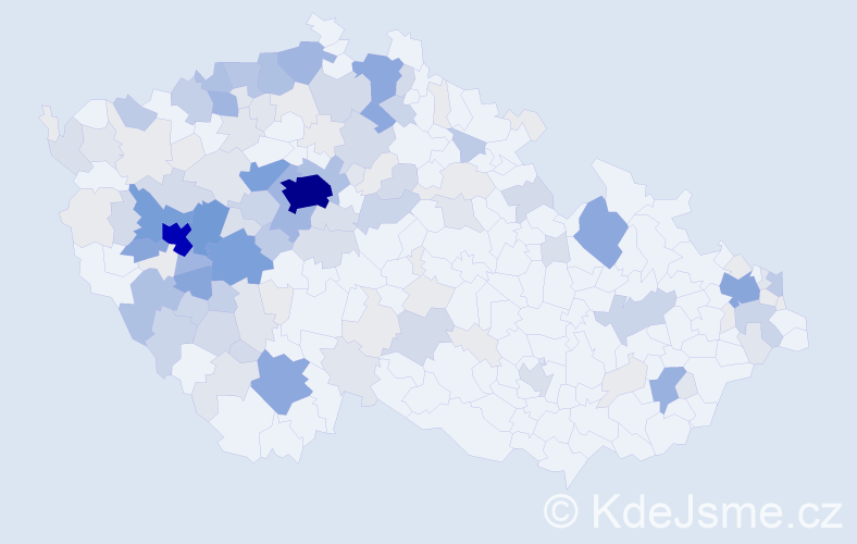 Příjmení: 'Šeflová', počet výskytů 591 v celé ČR