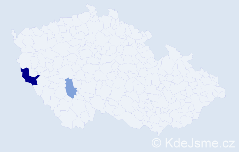 Příjmení: 'Rezeš', počet výskytů 4 v celé ČR