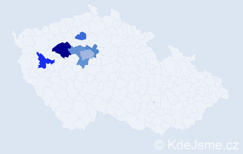 Příjmení: 'Haramule', počet výskytů 18 v celé ČR