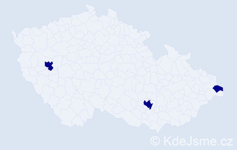 Příjmení: 'Koren', počet výskytů 3 v celé ČR