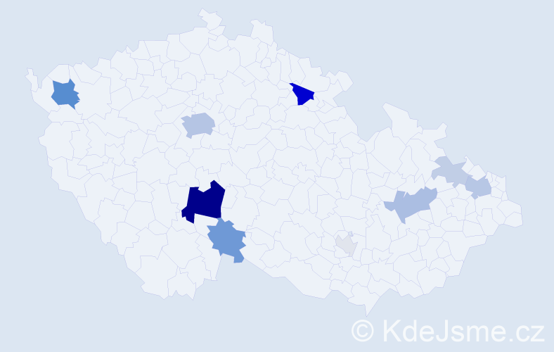 Příjmení: 'Kulveit', počet výskytů 35 v celé ČR