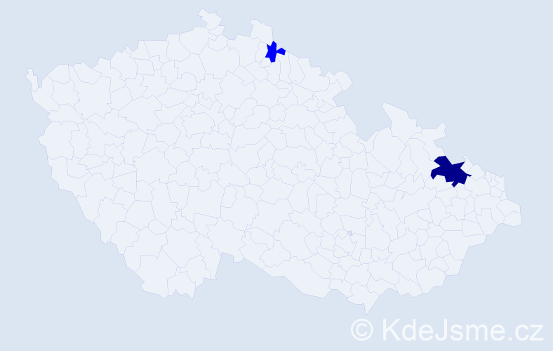 Příjmení: 'Stankociová', počet výskytů 5 v celé ČR