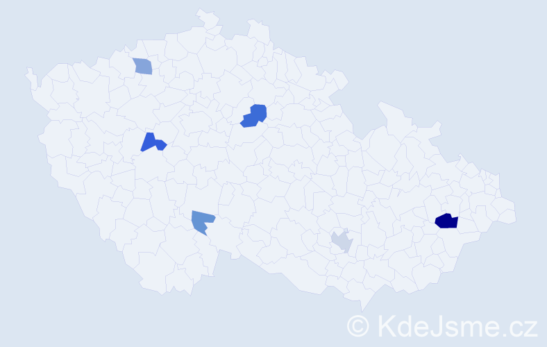 Příjmení: 'Doničová', počet výskytů 14 v celé ČR