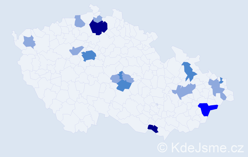 Příjmení: 'Závrská', počet výskytů 31 v celé ČR