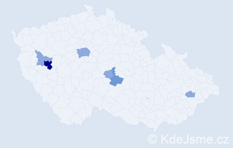 Příjmení: 'Mainer', počet výskytů 12 v celé ČR