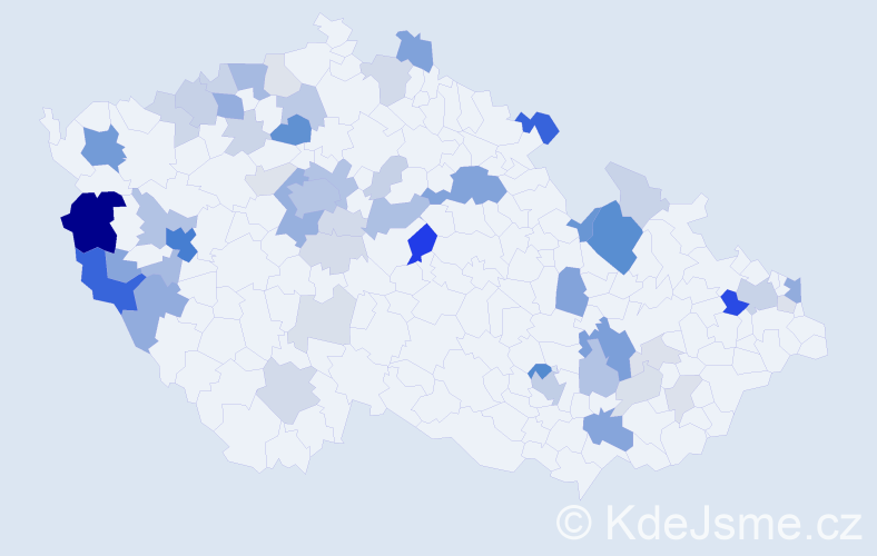 Příjmení: 'Altmannová', počet výskytů 189 v celé ČR