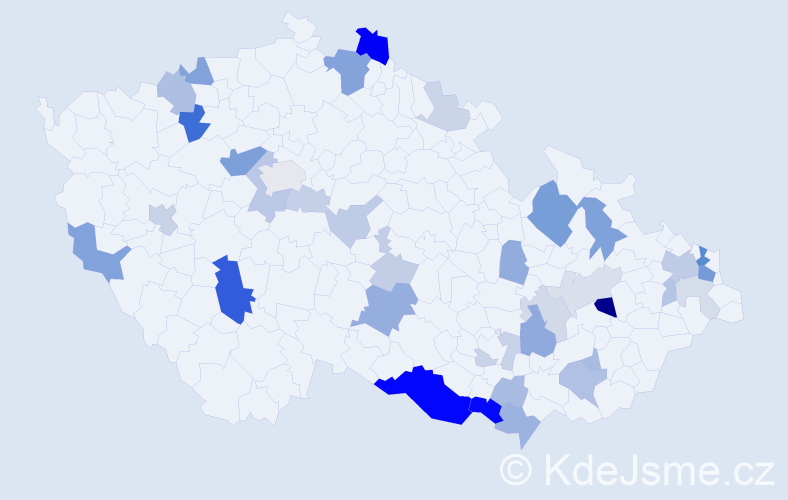Příjmení: 'Kochan', počet výskytů 94 v celé ČR