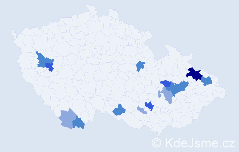 Příjmení: 'Grambal', počet výskytů 29 v celé ČR