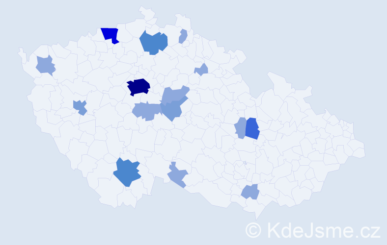 Příjmení: 'Pufler', počet výskytů 35 v celé ČR