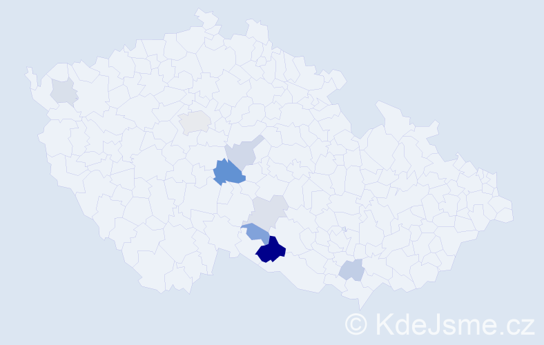 Příjmení: 'Kapko', počet výskytů 18 v celé ČR