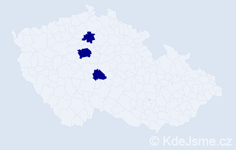 Příjmení: 'Budanovová', počet výskytů 3 v celé ČR