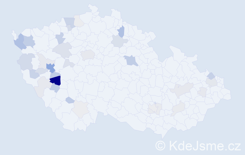 Příjmení: 'Kalabza', počet výskytů 107 v celé ČR