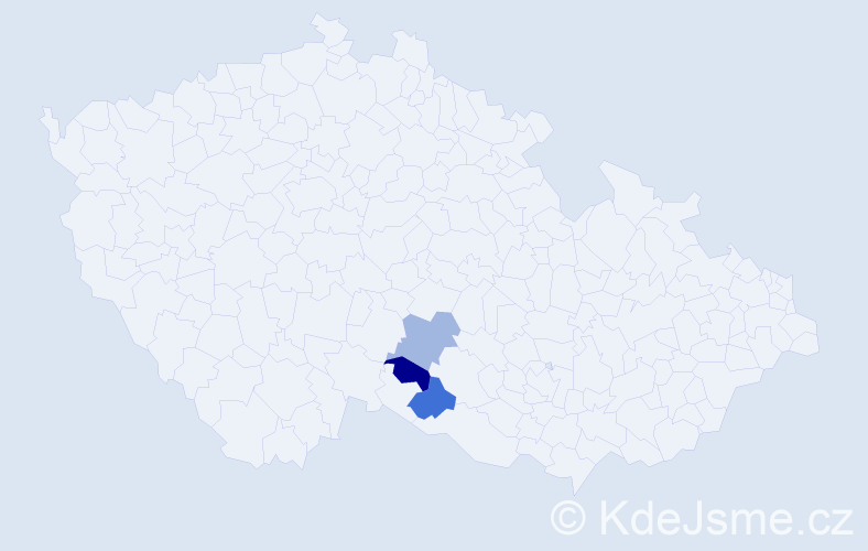 Příjmení: 'Matner', počet výskytů 3 v celé ČR