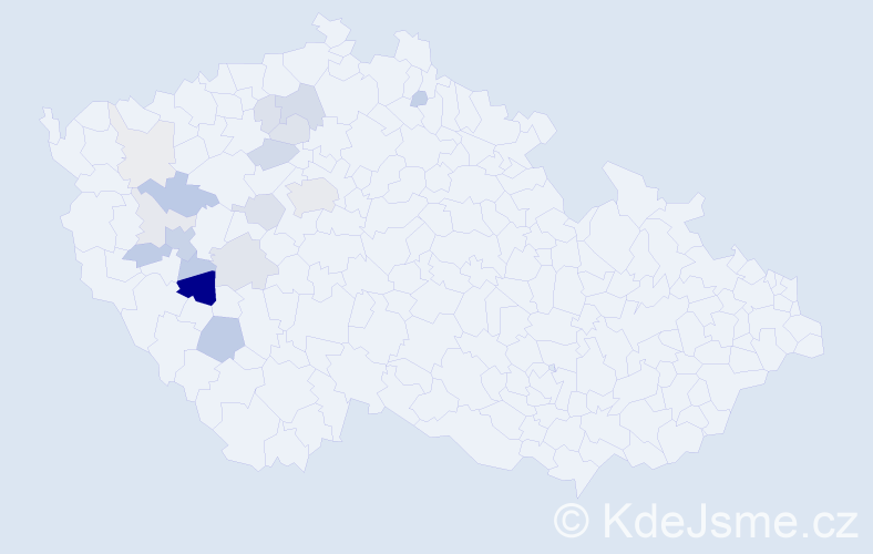 Příjmení: 'Tafat', počet výskytů 51 v celé ČR