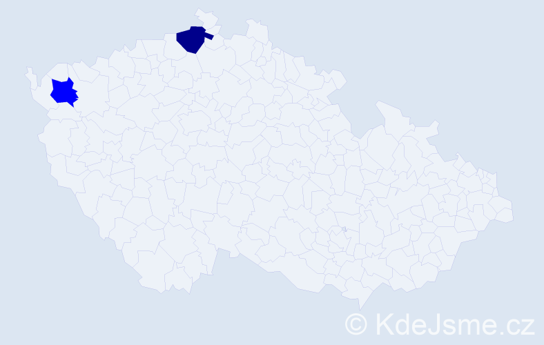 Příjmení: 'Theile', počet výskytů 3 v celé ČR