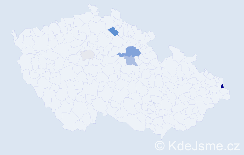 Příjmení: 'Prymulová', počet výskytů 7 v celé ČR