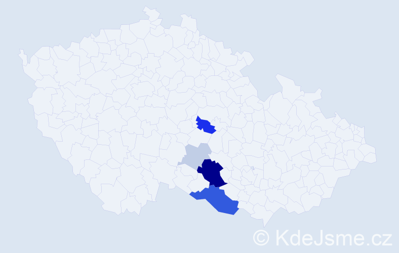 Příjmení: 'Nikrmaier', počet výskytů 18 v celé ČR