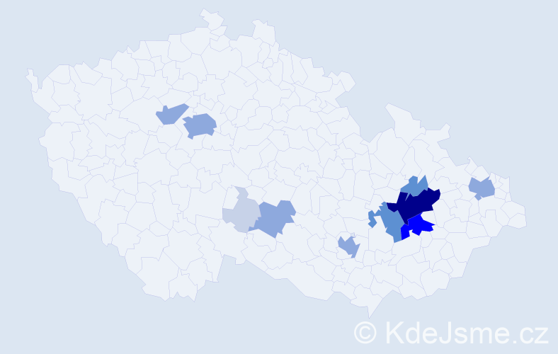 Příjmení: 'Oščádalová', počet výskytů 42 v celé ČR