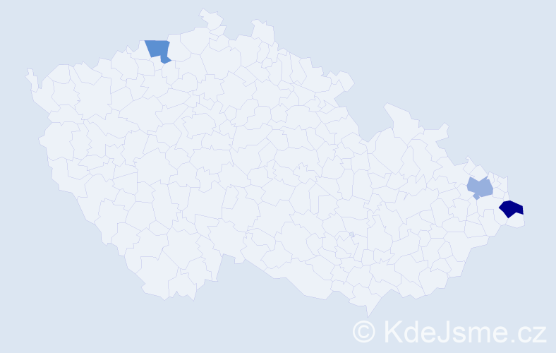 Příjmení: 'Robota', počet výskytů 7 v celé ČR