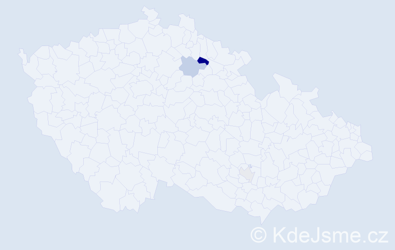 Příjmení: 'Rosputniaková', počet výskytů 5 v celé ČR