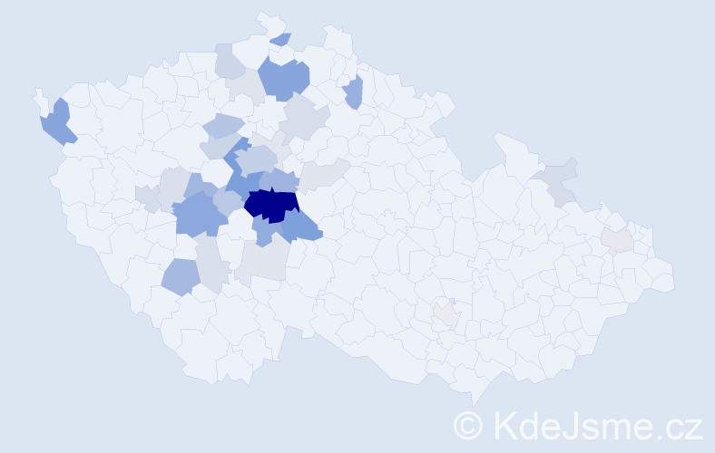 Příjmení: 'Pitelka', počet výskytů 120 v celé ČR