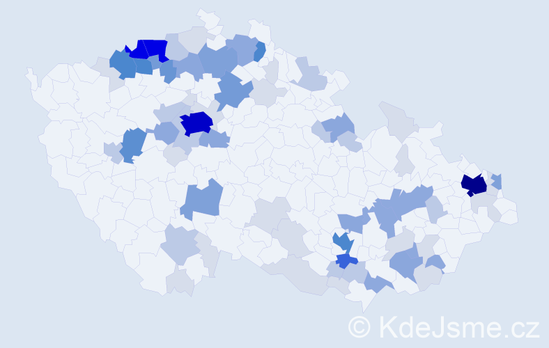 Příjmení: 'Gärtner', počet výskytů 241 v celé ČR