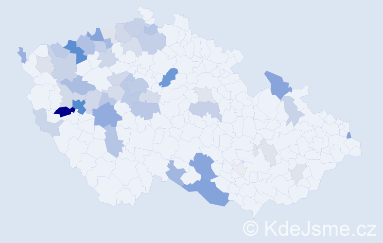 Příjmení: 'Pata', počet výskytů 124 v celé ČR