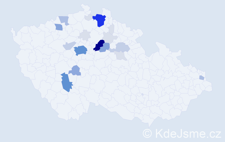 Příjmení: 'Čihulová', počet výskytů 84 v celé ČR