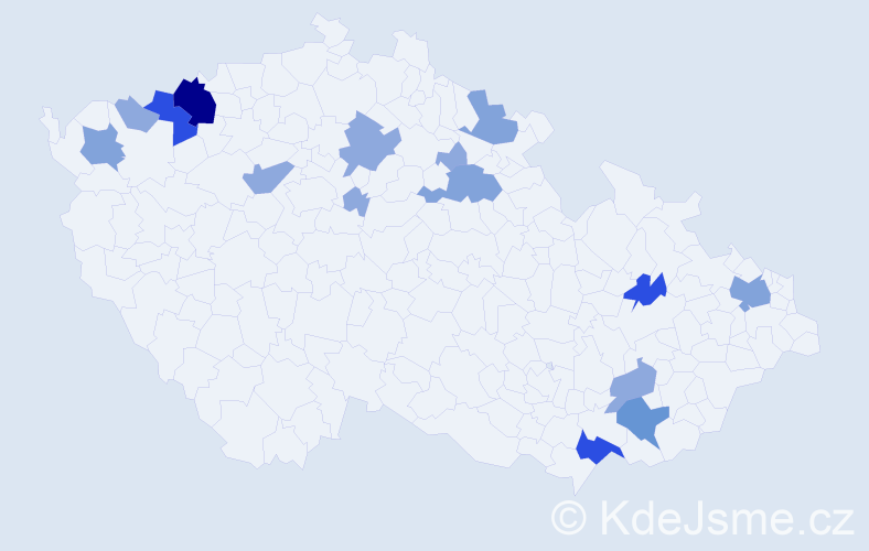 Příjmení: 'Sásová', počet výskytů 40 v celé ČR