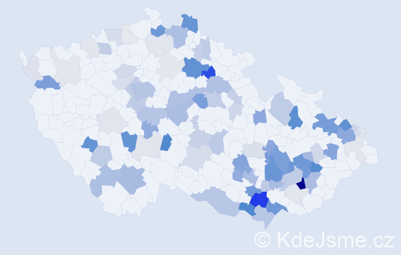 Příjmení: 'Režná', počet výskytů 311 v celé ČR