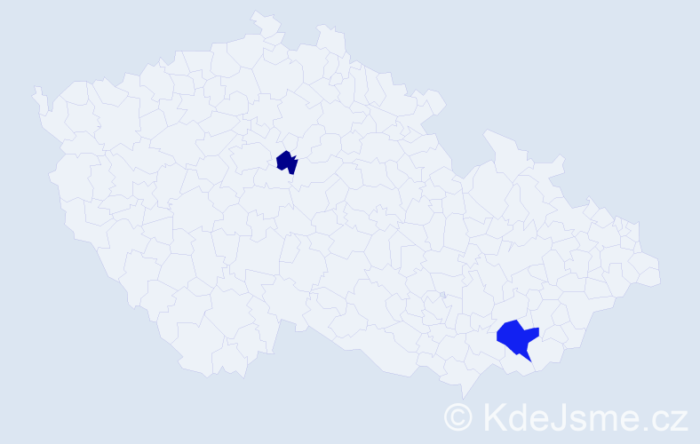 Příjmení: 'Ronďoš', počet výskytů 4 v celé ČR