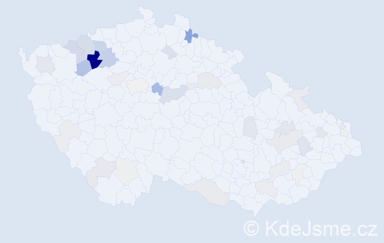 Příjmení: 'Tatár', počet výskytů 113 v celé ČR