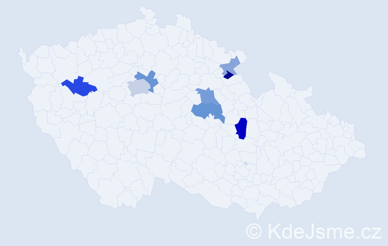 Příjmení: 'Padyásek', počet výskytů 15 v celé ČR