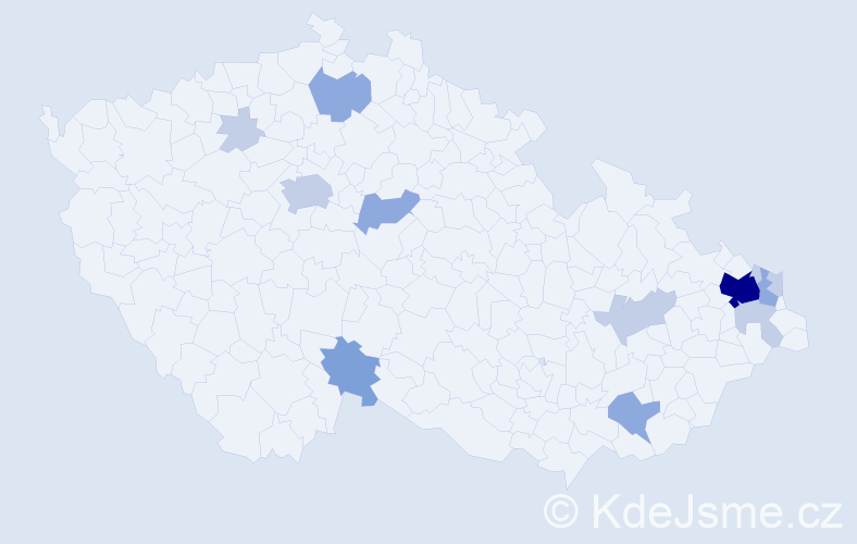 Příjmení: 'Bugaj', počet výskytů 30 v celé ČR
