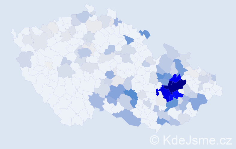 Příjmení: 'Běhalová', počet výskytů 584 v celé ČR