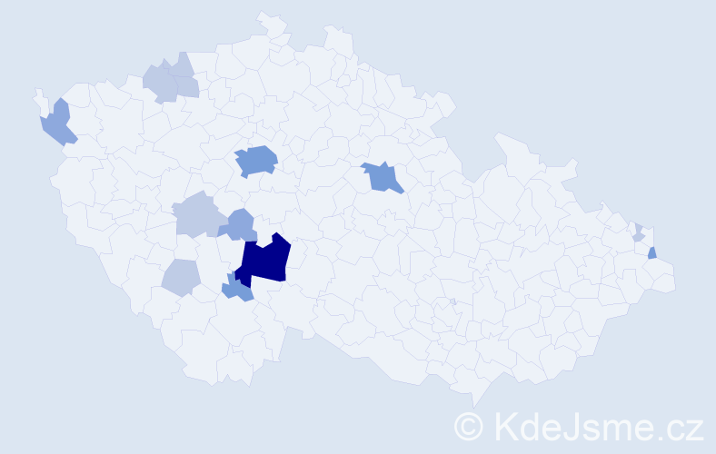 Příjmení: 'Balínek', počet výskytů 32 v celé ČR