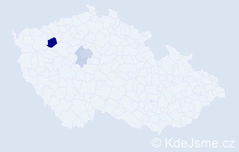 Příjmení: 'Busová', počet výskytů 9 v celé ČR
