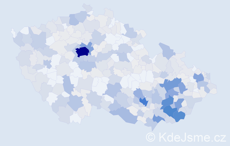 Příjmení: 'Králíková', počet výskytů 1706 v celé ČR
