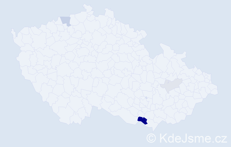 Příjmení: 'Schnellyová', počet výskytů 8 v celé ČR