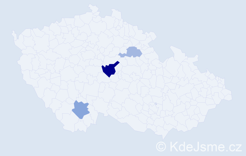 Příjmení: 'Eberhartová', počet výskytů 11 v celé ČR