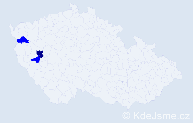 Příjmení: 'Krastová', počet výskytů 4 v celé ČR