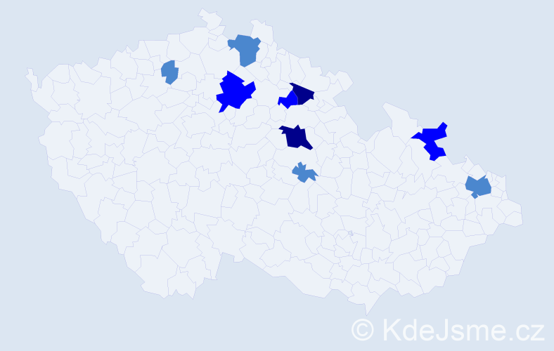 Příjmení: 'Mátyásová', počet výskytů 16 v celé ČR