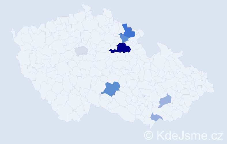 Příjmení: 'Gnol', počet výskytů 21 v celé ČR