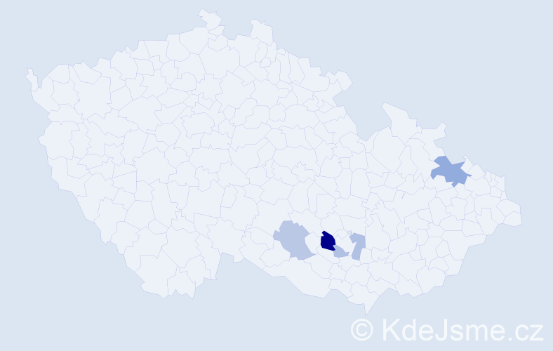 Příjmení: 'Faustmannová', počet výskytů 7 v celé ČR